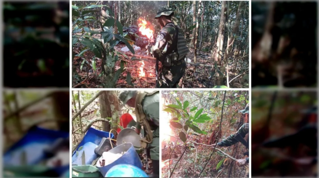 fanb-destruyo-campamento-logistico-de-mineros-ilegales-en-amazonas-36596